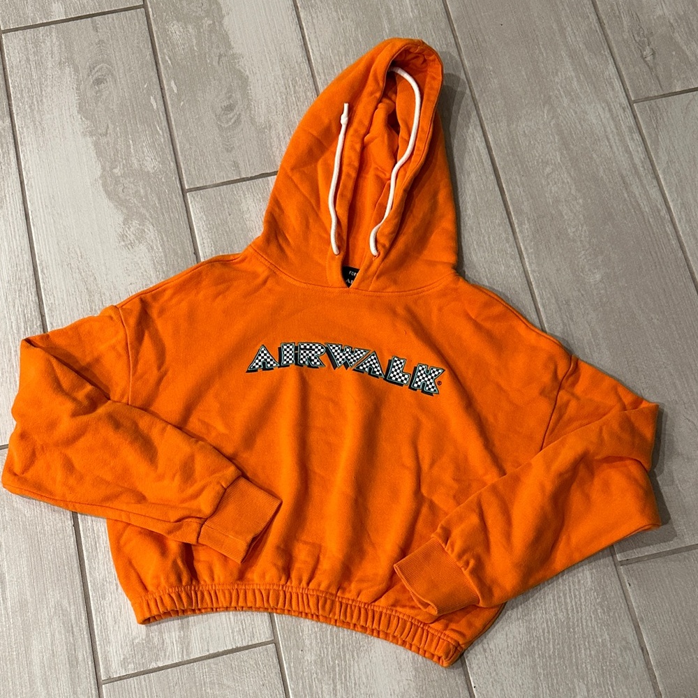 L/N WOMENS FOREVER 21 AIRWALK COLAB CROP HOODIE SWEATSHIRT TOP SHIRT SZ SMALL
